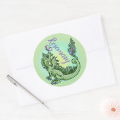 lil herb garden Dragon Rosemary Ronde Sticker (Envelop)
