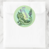 lil herb garden Dragon Rosemary Ronde Sticker (Tas)