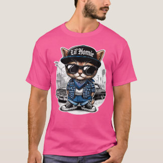 Lil Homie Schattige Lowrider Chicano Art Westkust T-shirt