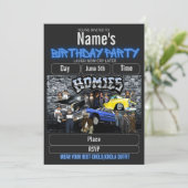 Lil Homies Birthday Invitation, Cholo 90s Theme  Kaart (Staand voorkant)