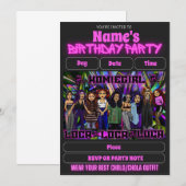 Lil Homies Chicanas Party Invitation 90s Theme Kaart (Voorkant / Achterkant)