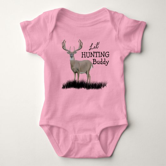 Lil Hunting Buddy Buck Baby Bodysuit (Voorkant)
