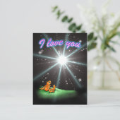 Lil Illow Oranje - Ik hou van je, mijn sterrenBrie Briefkaart (Staand voorkant)