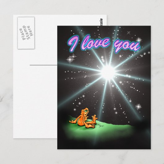 Lil Illow Oranje - Ik hou van je, mijn sterrenBrie Briefkaart (Voorkant / Achterkant)