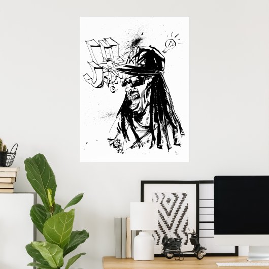 Lil Jon "Samenwerking door Jim Mahfood en Lil Jon" Poster (Thuiskantoor)