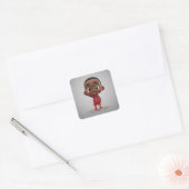Lil Jordan Vierkante Sticker (Envelop)
