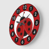 "Lil Ladybug" ACRYLIC WALL CLOCK Grote Klok (Hoek)