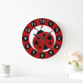 "Lil Ladybug" ACRYLIC WALL CLOCK Grote Klok (Huis)