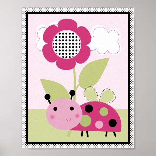 Lil Ladybug met Polka Dots #2 Nursery Art Poster (Voorkant)