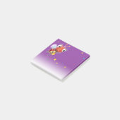 Lil Ladybug paarse fade square Post-it notitieblok Post-it® Notes (Schuin)