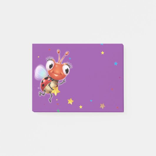 Lil Ladybug paarse Post-it notitieblok Post-it® Notes (Voorkant)