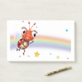 Lil Ladybug Rainbow brede Post-it notitieblok Post-it® Notes (Op bureau)