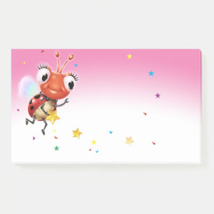 Lil Ladybug roze Post-it notitieblok breed Post-it® Notes