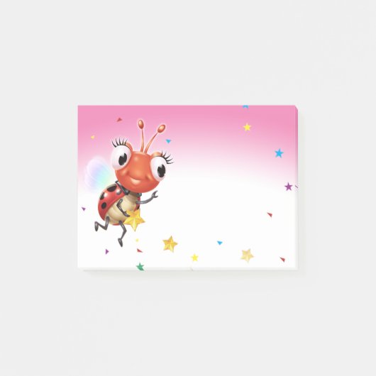 Lil Ladybug roze Post-it notitieblok Post-it® Notes (Voorkant)