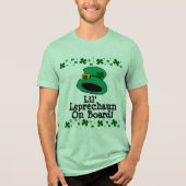 Lil' Leprechaun aan boord Zwangerschap Tri-Blend Shirt (Voorkant)