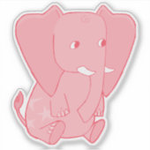 Lil’ Liberty the Elephant (Republikeins/Republikei Sticker (Voorkant)