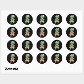 Lil Lizard Funny Lizard Trending Meme Ronde Sticker (Vel)