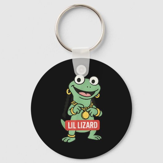 Lil Lizard Funny Lizard Trending Meme Sleutelhanger (Voorkant)