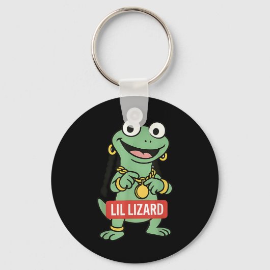 Lil Lizard Funny Lizard Trending Meme Sleutelhanger (Voorkant)