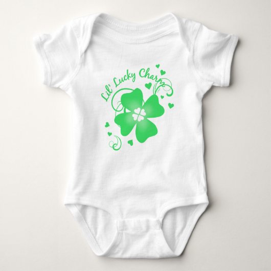 Lil' Lucky Charm Vier Leaf Clover Romper (Voorkant)