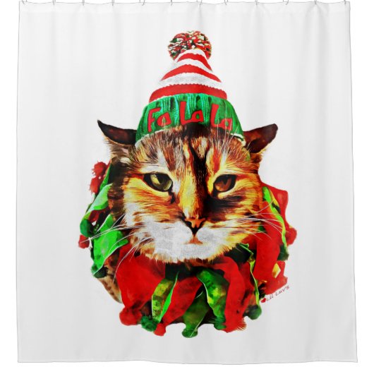 Lil Luv's Kerstdouchegordijn Douchegordijn (Voorkant)