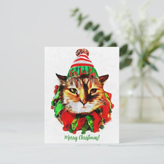 Lil Luv's platte kerstkaart (Staand voorkant)