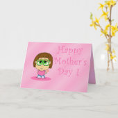 Lil Mabel Moederdag Kaart (Gele Bloem)