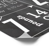 Lil Man Mustache Chalkboard Boy Baby Stat Arrow Poster (Hoek)