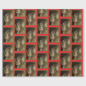  Lil Meisje met Doll Christmas Cadeaupapier (Vlak)