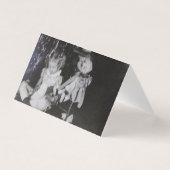  Lil meisje met pop op kerst Kaarten (Voorkant)