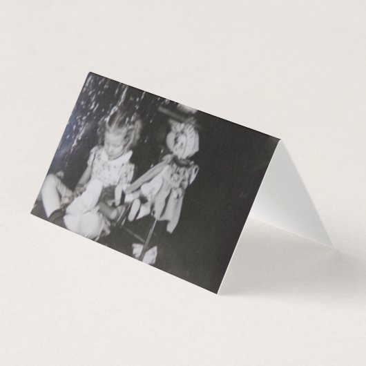  Lil meisje met pop op kerst Kaarten (Voorkant)