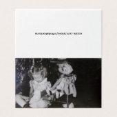  Lil meisje met pop op kerst Kaarten (Buitenkant ongevouwen)