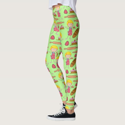 Lil Miss Baker (Bleek groen) Leggings (Links)