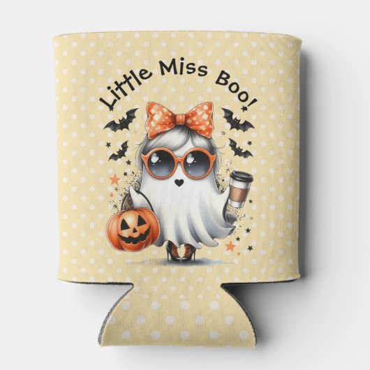 Lil' Miss Boo-Oranje Polka Dot Bow, Zonnebril Blikjeskoeler (Achterkant)