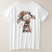 Lil Miss Bunny Grote Maat T-shirt (Design achterkant)