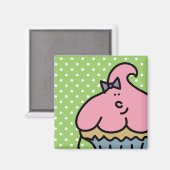 Lil' Miss Cuppy taartmagneet Magneet (Voorkant / Achterkant)