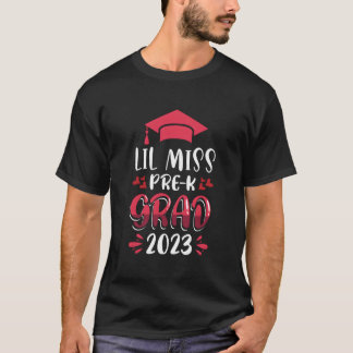 Lil Miss Pre-K Grad 2023 Kindergen Children T-shirt