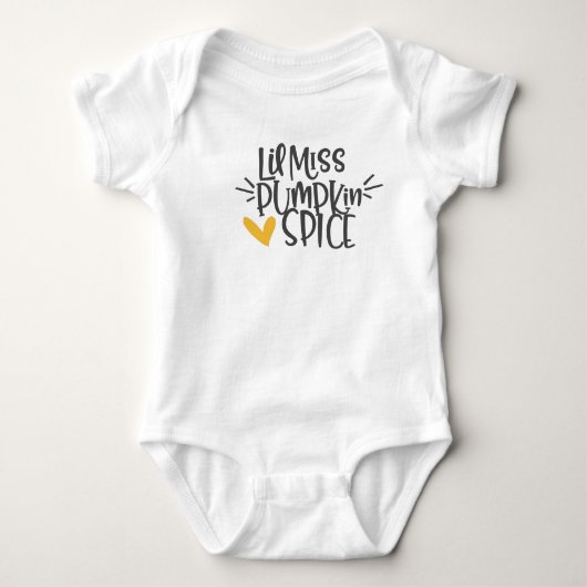 Lil Miss Pumkin Spice - Schattigee Thanksgiving Romper (Voorkant)