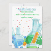 Lil Miss Scientist Birthday Uitnodiging Kaart (Achterkant)