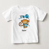 Lil Monkey 1e Verjaardag Baby T-shirt (Voorkant)