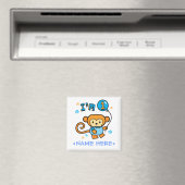 Lil Monkey 1st Birthday Magneet (Insitu (Vaatwasser))