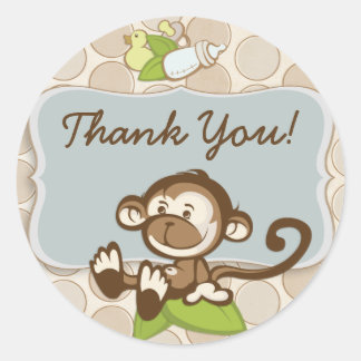 Lil Monkey Bedankt Sticker / label