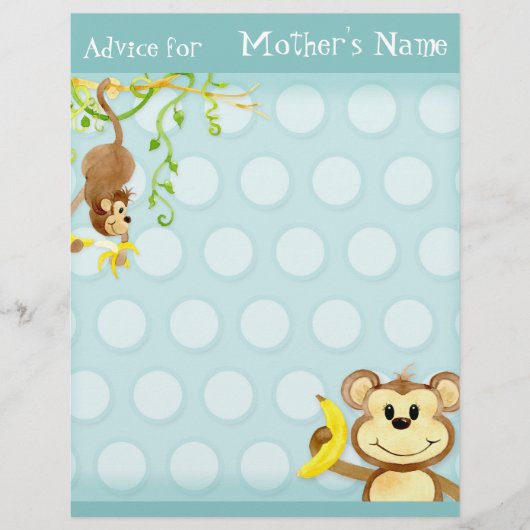 Lil Monkey, Boy Baby shower Advice (Voorkant)
