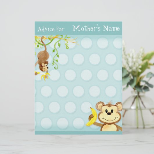 Lil Monkey, Boy Baby shower Advice (Staand voorkant)