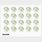 Lil Monkey, Boy Baby shower Sticker Seal (Vel)