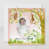 Lil Monkey, Geboorteaankondiging Meisje Kaart (Achterkant)