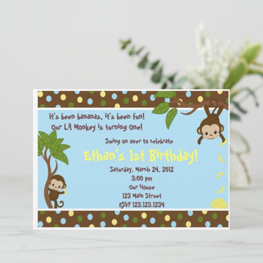 Lil Monkey Kaart (Staand voorkant)