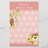 Lil Monkey, Meisje Baby shower Advies (Voorkant)