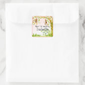 Lil Monkey, Meisje Baby shower Sticker Seal (Tas)