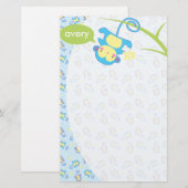 Lil' Monkey Personalized Stationery Briefpapier (Voorkant / Achterkant)